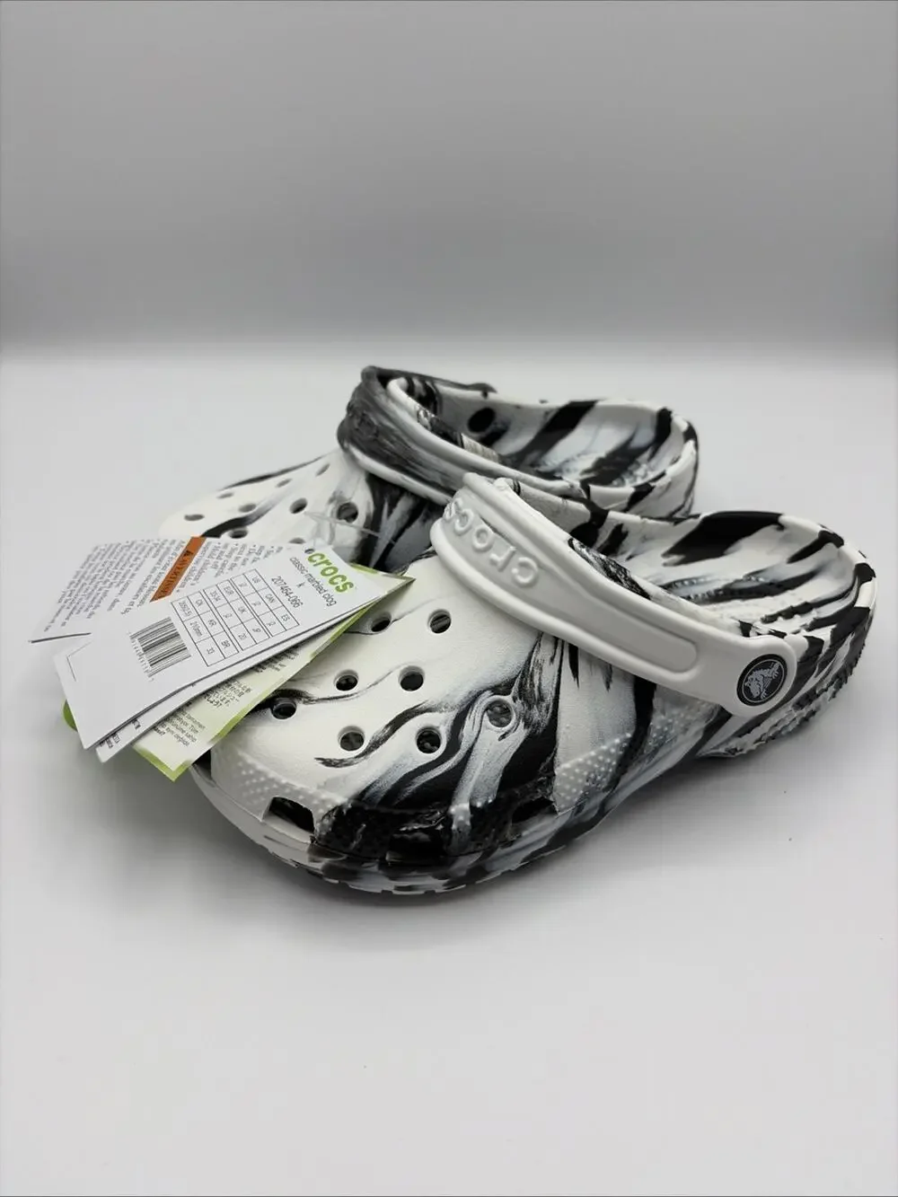 tie dye classic marbled crocs Crocs Classic Marbled Clog Kids Tie-Dye Black/White Slip-On Shoes Sizes J2  Buy Online